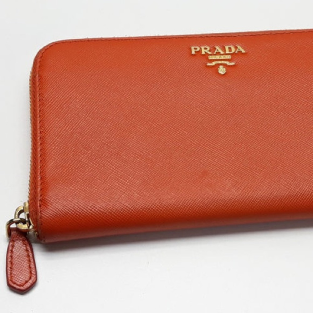 Authentic Prada Saffiano Leather Zip Wallet